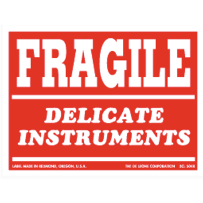 FRAGILE DELICATE INSTRUMENTS 3x4 Label