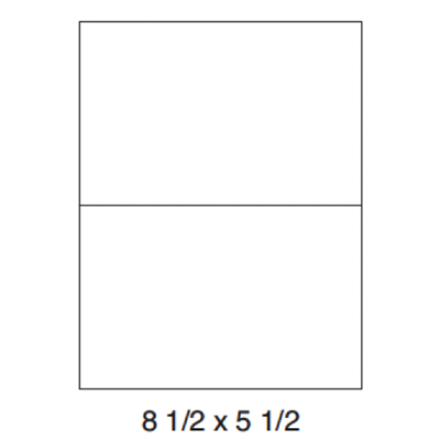 8-1/2x5-1/2 Laser Labels 1m/cs