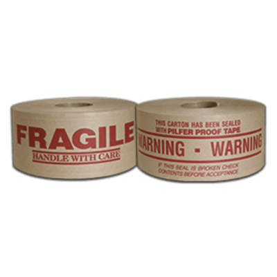 3inx450ft Kraft Stock Print FRAGILE -