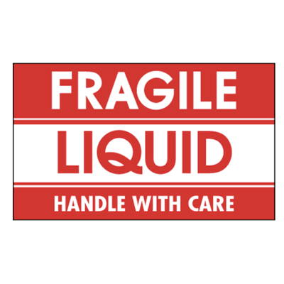 FRAGILE LIQUID HANDLE WITH CARE 3X5